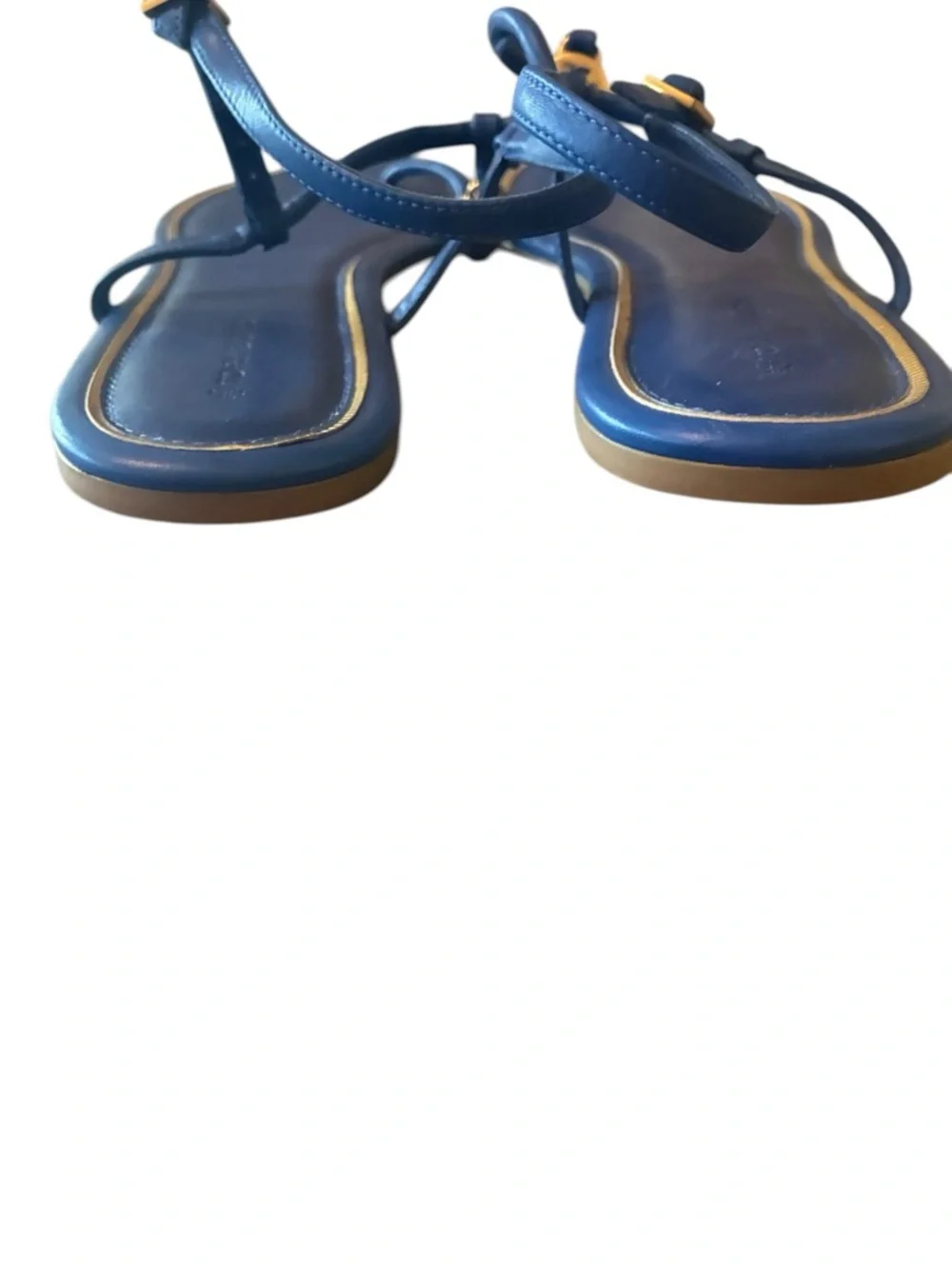 Tory Burch Emmy Flat Thong Sandals - Nautical Blue (Size 11M)